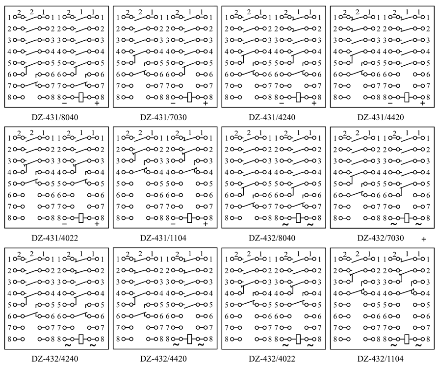 DZ-432/1104內部接線圖