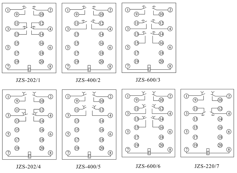 JZS-400/5內(nèi)部接線圖