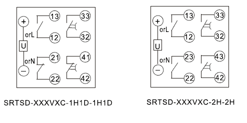 SRTSD-220VAC-1H1D-1H1D內部接線圖