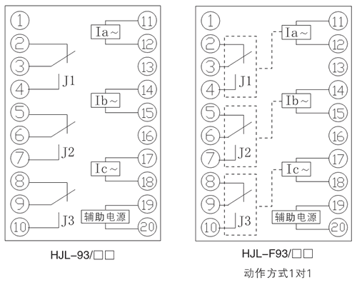 HJL-F93/BY內部接線圖