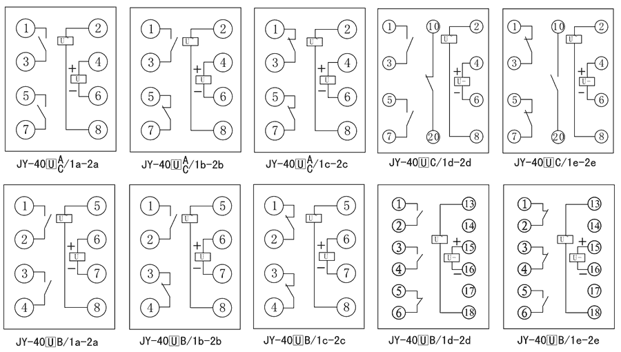 JY-40UC/2E內部接線圖