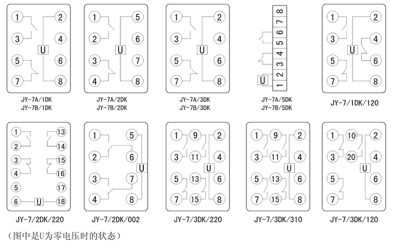 JY-7B/1DK/120內部接線圖