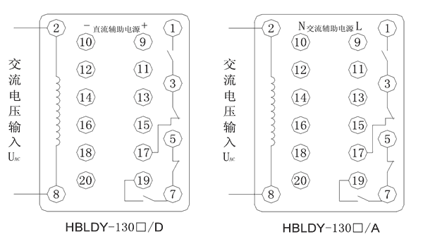 HBLDY-1302/D內部接線圖